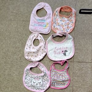 Cute Baby Bibs Collection - Pink, White, and Multicolor